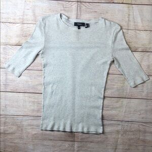 Theory Heather Gray Knit Top